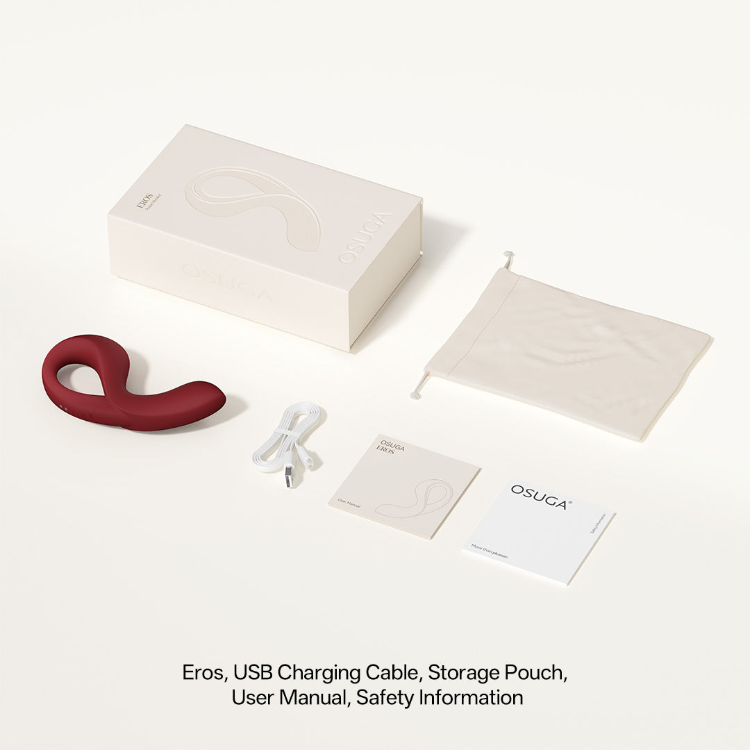 osuga eros hrusting vibrator with usb magnetic charging and storage pouch