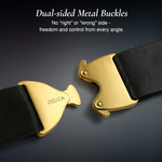 OSUGA Restraint with gold dual-sided metal buckles, freedom and control from every angle