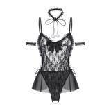 Bloom  Ruffle-Trim Lace Bodysuit