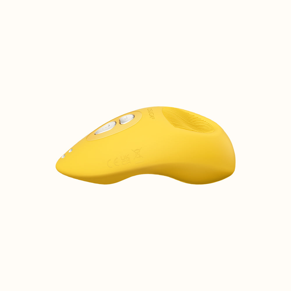 osuga tremble yellow clitoris tapping vibrator with flirting nipple stimulator