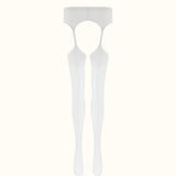 OSUGA Sheer White Lace Top Thigh-High Stockings