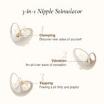 Osuga Papillon 3-in-1 Nipple Stimulator with clamping, vibration, and tapping functions