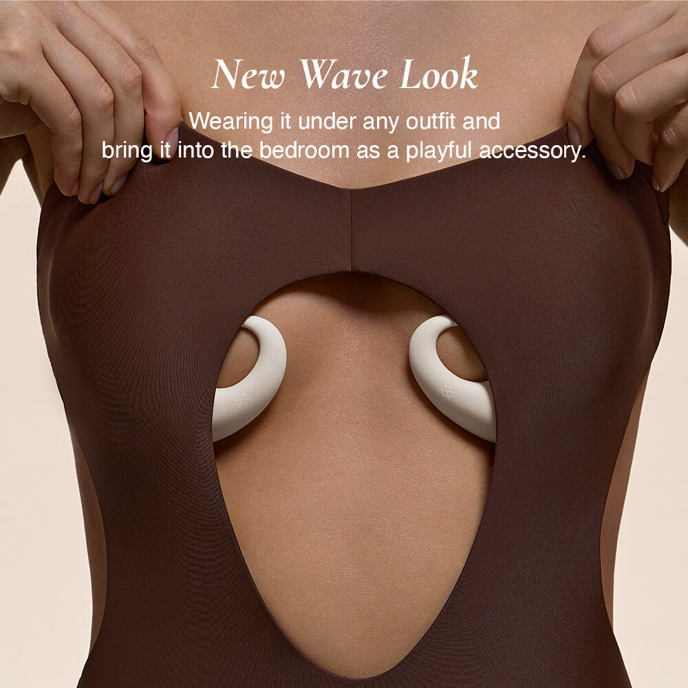 Osuga papillon nipple vibrator with nipple sover can wear it under any outfits and as a playful accessory.