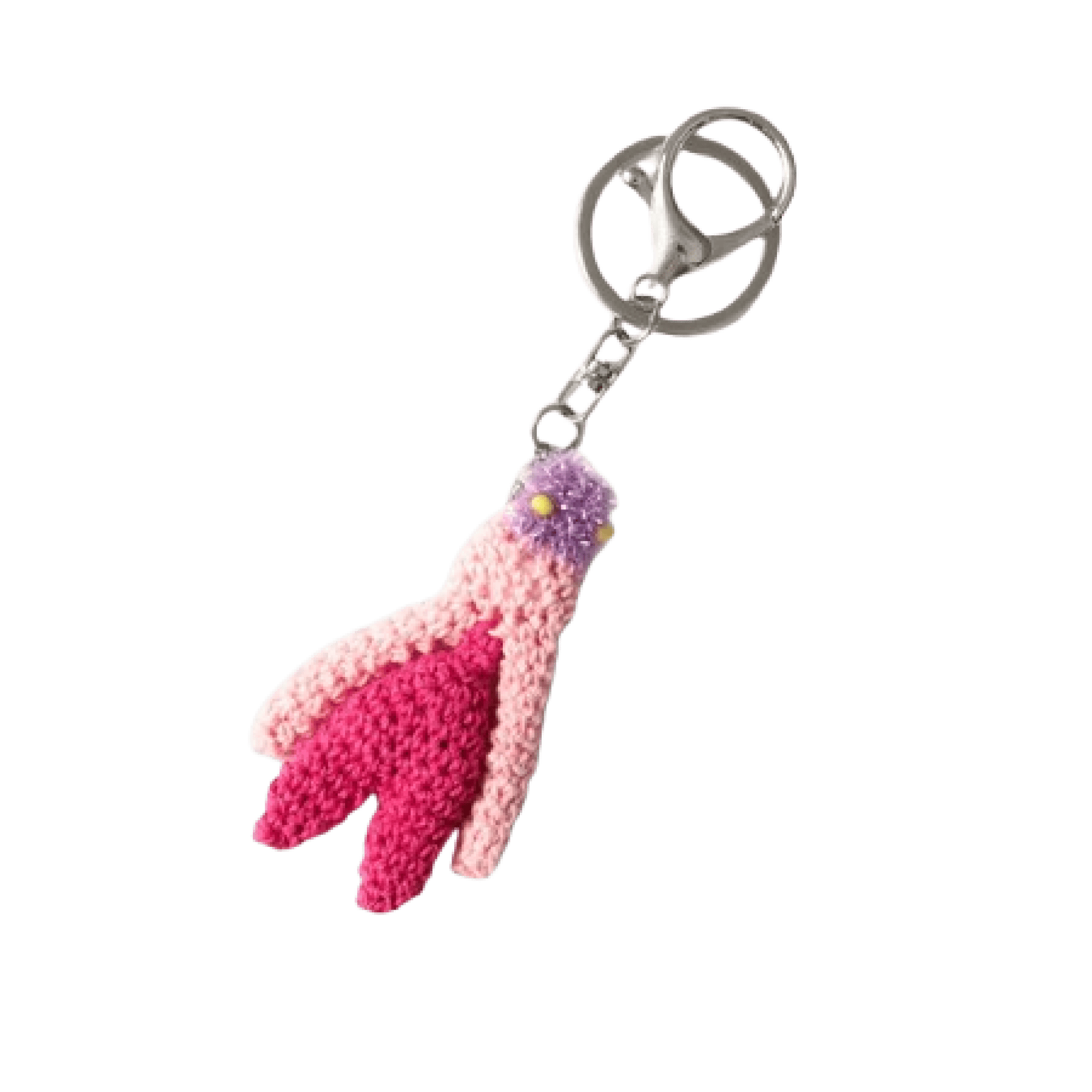 handmade Clitoris Keychain pink