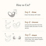 Instructions on how to use a osuga papillon nipple stimulator device with illustrations