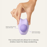 Nimbus clitoral vibrator with micro-enter design for natural and shallow reach to vaginal opening